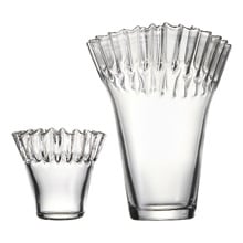 2 Piece Tousle Soda Lime Glass Vase Set